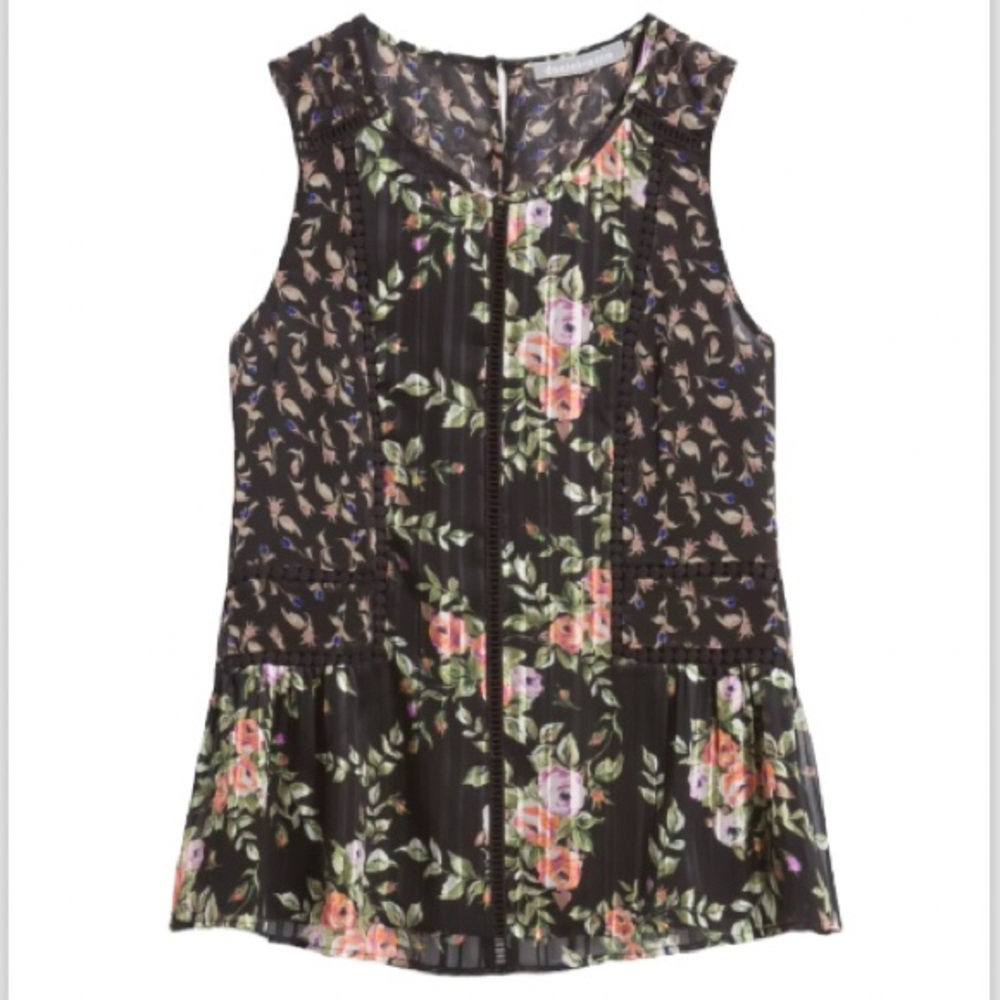 Daniel Rainn Nicola Lattice Trim Blouse